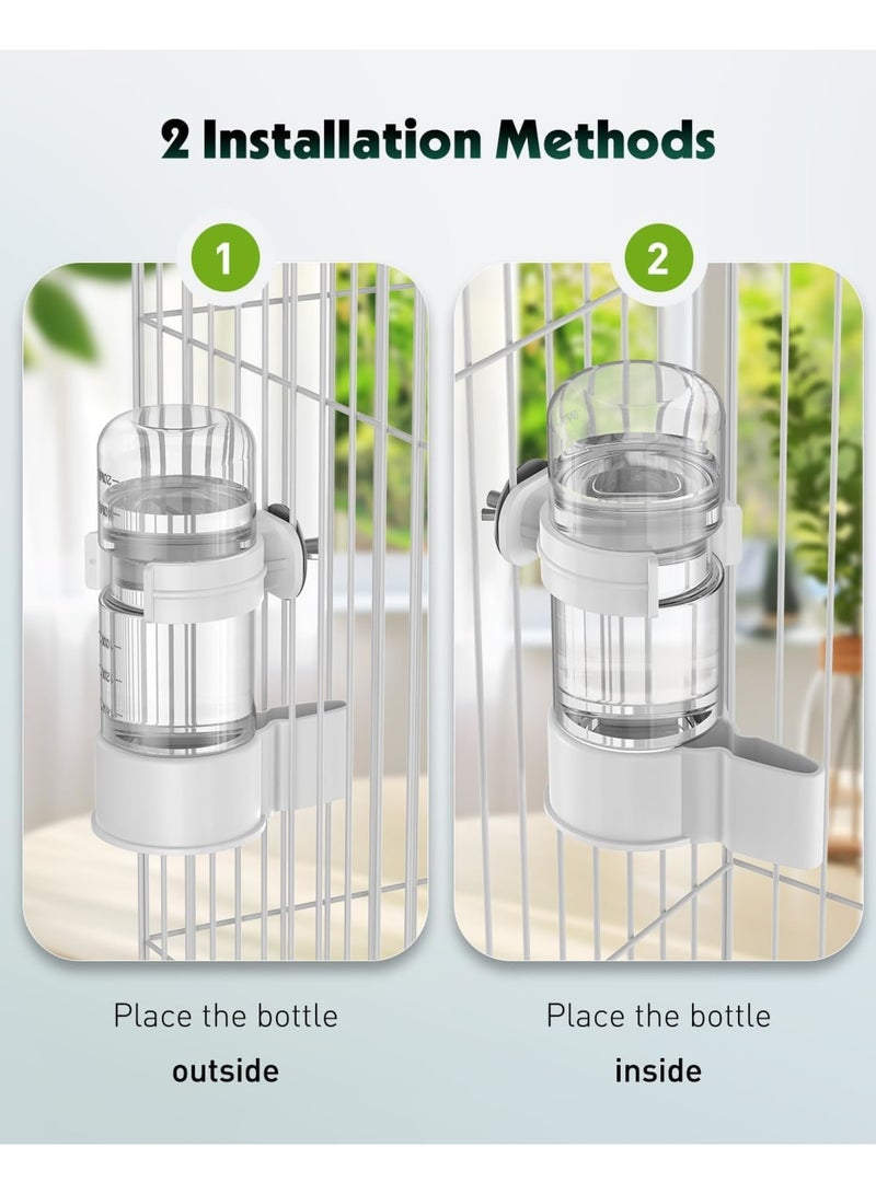 موزع مياه الطيور، مغذي مياه أوتوماتيكي للببغاء للقفص، شارب طيور بلاستيكي متين للببغاء والكوكتيل والبودجي والطيور المحبة، سهل التركيب وإعادة التعبئة للترطيب اليومي - Image 5
